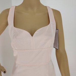 * "J CREW" BLUSH PINK SLEEVELESS COCKTAIL WEDDING SHEATH MAE DRESS : 6 NWT $200